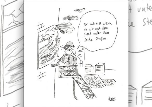 Für diese Karikatur gab es den »Geflügelten Bleistift«. © PR