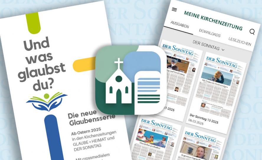 Der SONNTAG zeigt sich ab Ostern moderner mit einer E-Paper-App und Leserinnen und Leser profitieren von neuer Glaubensserie