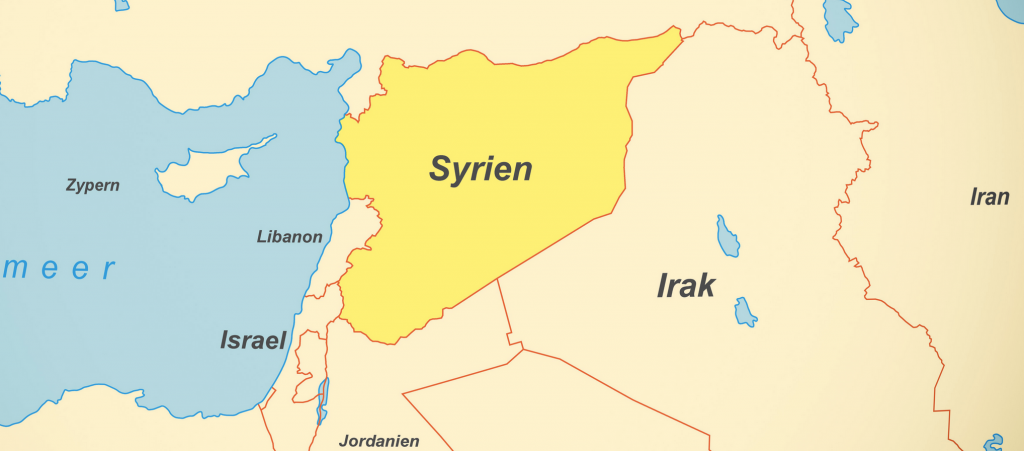 Geografische Lage Syriens © ii-graphics – stock.adobe.com