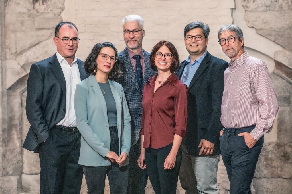 Das Team der Kulturkirche: (v.l.) Benno Schäffel, Lisa-Maria Mehrkens, Frank Manneschmidt, Ulrike Lynn, Holger Bartsch, Bernard Millard. © Katja Vogel