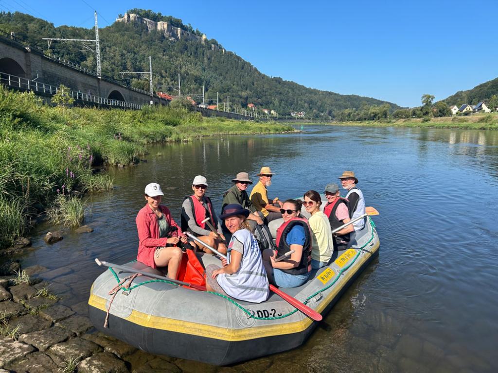 »Wir sitzen alle in einem Boot«, Schlauchboot-Tour, mit Dr. Anne Römpke © Mandy Weigel