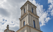 Der neue Turm der Potsdamer Garnisonkirche. © epd-bild/Christian Ditsch